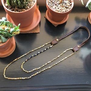 Noonday Collection Golden Rivers necklace with extender